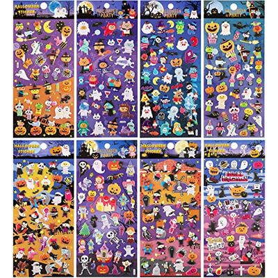 MOKPP Reusable Children's Halloween Monsters Vampires Halloween Party Atmosphere Funny Stickers MOKPP Reusable Children's Halloween Monsters Vampires Halloween Party Atmosphere Funny Stickers