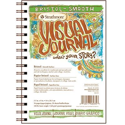 Strathmore Pro-Art Paper Visual Journal Bristol Smooth 5.5-inch x 8-inch, 28 Sheets, white Strathmore Pro-Art Paper Visual Journal Bristol Smooth 5.5-inch x 8-inch, 28 Sheets, white