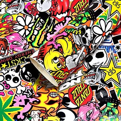 4R Quattroerre.it Adhesive Film Sheet, Sticker Bomb, 35 x 50 cm 4R Quattroerre.it Adhesive Film Sheet, Sticker Bomb, 35 x 50 cm