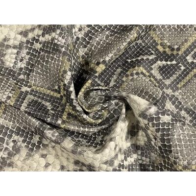CRS Fur Fabrics Faux Leather Snake Skin PU Fabric Material Grey 1MTR CRS Fur Fabrics Faux Leather Snake Skin PU Fabric Material Grey 1MTR