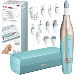 Beurer MP84UK Rechargeable Manicure and Pedicure Set Cordless Electric Nail File with 10 Attachments and Powerful Battery Nail Drill with Practical Charging and Storage case for at-Home use Beurer MP84UK Rechargeable Manicure and Pedicure Set Cordless Electric Nail File with 10 Attachments and Powerful Battery Nail Drill with Practical Charging and Storage case for at-Home use