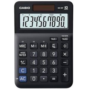 Casio MS-10F Desk Calculator 10-Digit, Tax, Currency Casio MS-10F Desk Calculator 10-Digit, Tax, Currency