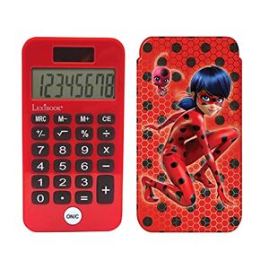 Lexibook, Miraculous Ladybug Cat Noir, Pocket Calculator, Conventional and Advanced Calculator Functions, Rigid Protective Cover, with Battery, Red/Black, C45MI