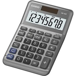 Casio MS-80F Desk Calculator 8-Digit, Metal Front, Tax, Currency Casio MS-80F Desk Calculator 8-Digit, Metal Front, Tax, Currency