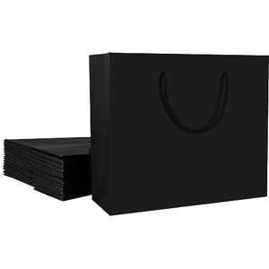 ASelected 12Pcs black gift bag 45X13X33Cm Large Gift Bags Can Be Reused For Birthday Wedding Shopping Parties black ASelected 12Pcs black gift bag 45X13X33Cm Large Gift Bags Can Be Reused For Birthday Wedding Shopping Parties black
