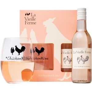 BEAMS INTERNATIONAL La Vieille Ferme Rose Wine Gift Set Chicken Wine Gifts for Women, 187 ml Official Licensed Luxury Rosé Bottle & Elegant Tumbler Glass Birthday, Premium Alcohol Set, Ladies, Mum BEAMS INTERNATIONAL La Vieille Ferme Rose Wine Gift Set Chicken Wine Gifts for Women, 187 ml Official Licensed Luxury Rosé Bottle & Elegant Tumbler Glass Birthday, Premium Alcohol Set, Ladies, Mum