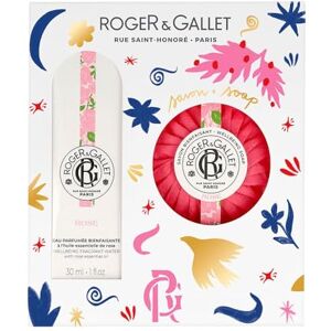ROGER & GALLET Rose by for Women 5 Pc Gift Set 3.3oz Wellbeing Fragrant Water, 3 x 0.88oz Bath Tablets, 1.7oz Wellbeing Soap ROGER & GALLET Rose by for Women 5 Pc Gift Set 3.3oz Wellbeing Fragrant Water, 3 x 0.88oz Bath Tablets, 1.7oz Wellbeing Soap