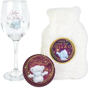 Me To You Tatty Teddy Hot Water Bottle, Wine Glass and Coaster Gift Set in A Gift Box Official Collection Me To You Tatty Teddy Hot Water Bottle, Wine Glass and Coaster Gift Set in A Gift Box Official Collection