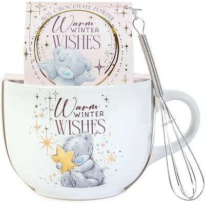 Me To You Tatty Teddy PorcelainMug And Hot Chocolate Gift Set Official Collection, Grey, Blue Me To You Tatty Teddy PorcelainMug And Hot Chocolate Gift Set Official Collection, Grey, Blue