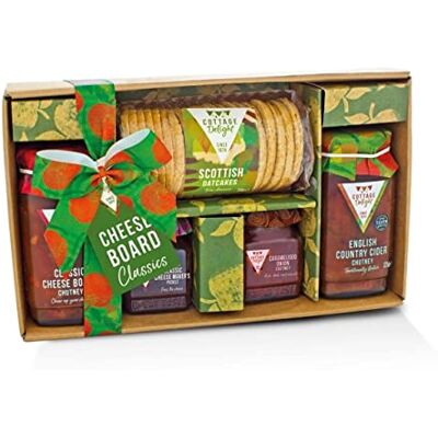 Cottage Delight Cheese Hamper, Cheeseboard Chutney 330g, Cheese Maker's Pickle 115g, Caramelised Onion Chutney 105g, English Country Cider Chutney 325g with Scottish Oatcakes, Cheese Gift Set Cottage Delight Cheese Hamper, Cheeseboard Chutney 330g, Cheese Maker's Pickle 115g, Caramelised Onion Chutney 105g, English Country Cider Chutney 325g with Scottish Oatcakes, Cheese Gift Set