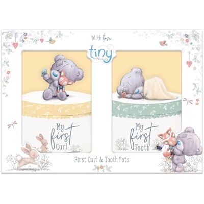 Me To You Tiny Tatty Teddy New Baby Gift, First Tooth and First Curl Pots Official Collection Me To You Tiny Tatty Teddy New Baby Gift, First Tooth and First Curl Pots Official Collection