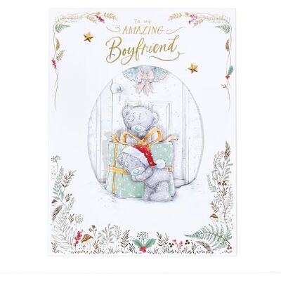 Me To You Tatty Teddy Luxury Boxed Handmade Christmas Card For Boyfriend, Tatty Teddy With Gift 12x9ins Official Collection Me To You Tatty Teddy Luxury Boxed Handmade Christmas Card For Boyfriend, Tatty Teddy With Gift 12x9ins Official Collection