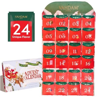 VAHDAM Limited Edition Advent Calendar 2026 Tea Bags Folding Gift Set 24 Unique Flavors Holiday Tea Gift Box VAHDAM Limited Edition Advent Calendar 2026 Tea Bags Folding Gift Set 24 Unique Flavors Holiday Tea Gift Box