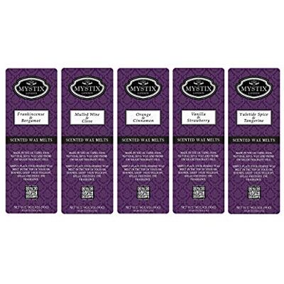 Mystix London Winter Warmers Wax Melt Collection Gift Set 5 Pack (5 x 90g) 100% Natural SOYA Wax Long-Lasting Fragrance for Aromatherapy & Soothing Atmosphere Mystix London Winter Warmers Wax Melt Collection Gift Set 5 Pack (5 x 90g) 100% Natural SOYA Wax Long-Lasting Fragrance for Aromatherapy & Soothing Atmosphere