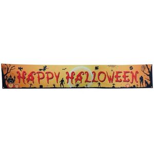 FIESTAS GUIRCA "Happy Halloween Fabric Sign (114.2x19.7 in) Halloween Party Decoration and Celebrations Ideal Accessory for Spooky Party Decor Orange FIESTAS GUIRCA "Happy Halloween Fabric Sign (114.2x19.7 in) Halloween Party Decoration and Celebrations Ideal Accessory for Spooky Party Decor Orange