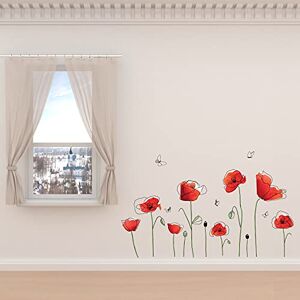 WALPLUS Poppy Butterflies Wall Stickers Nursery Removable Self-Adhesive Mural Art Decals Vinyl Home Decoration DIY Living Bedroom Decor Wallpaper Kids Room Gift Stick on Wall WALPLUS Poppy Butterflies Wall Stickers Nursery Removable Self-Adhesive Mural Art Decals Vinyl Home Decoration DIY Living Bedroom Decor Wallpaper Kids Room Gift Stick on Wall