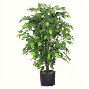 Leaf Design UK Artificial Ficus Tree - 90cm Green Indoor Decor Leaf Design UK Artificial Ficus Tree - 90cm Green Indoor Decor
