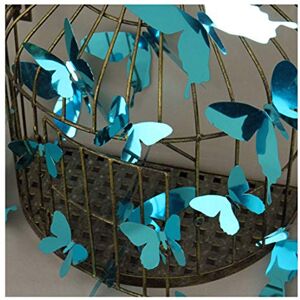 Ambiance Sticker Set of 12 Butterfly Stickers 3D Mirrors Blue Ambiance Sticker Set of 12 Butterfly Stickers 3D Mirrors Blue