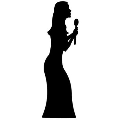 Iconicgreats Singer Female Silhouette Cardboard Cutout - 175cm Tall - Event Iconicgreats Singer Female Silhouette Cardboard Cutout - 175cm Tall - Event