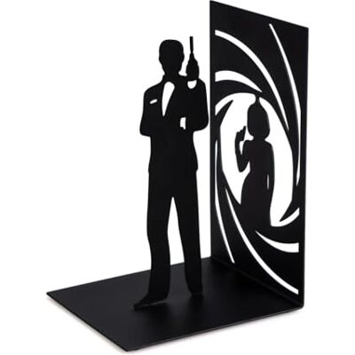 Balvi Secret Agent decorative metal bookend in black colour. Original design Balvi Secret Agent decorative metal bookend in black colour. Original design