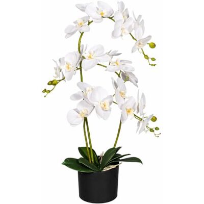 Leaf Design UK 65cm White Artificial Orchid - Display Leaf Design UK 65cm White Artificial Orchid - Display