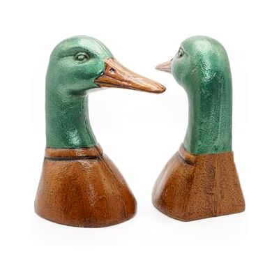 Fox Run Duck Decorative Bookend Set, 100% Iron, 4.25” x 2.9” x 5.73” Heavy Bookends Fox Run Duck Decorative Bookend Set, 100% Iron, 4.25” x 2.9” x 5.73” Heavy Bookends