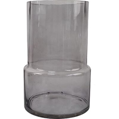 Leaf 26cm Grey Smoke Glass Vase - Vase Leaf 26cm Grey Smoke Glass Vase - Vase