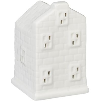 RELAXDAYS Ceramic Candle House - White Tealight Holder - Candle Decor RELAXDAYS Ceramic Candle House - White Tealight Holder - Candle Decor