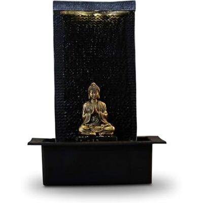 Zen Light Zenitude Water Wall Indoor Fountain with Yellow LED Spotlight Large Table Fountain with Removable Buddha Statue – Zen Atmosphere for Living Room, Office, Bedroom – Original Gift – H: 40 cm – Zen'Light Zen Light Zenitude Water Wall Indoor Fountain with Yellow LED Spotlight Large Table Fountain with Removable Buddha Statue – Zen Atmosphere for Living Room, Office, Bedroom – Original Gift – H: 40 cm – Zen'Light