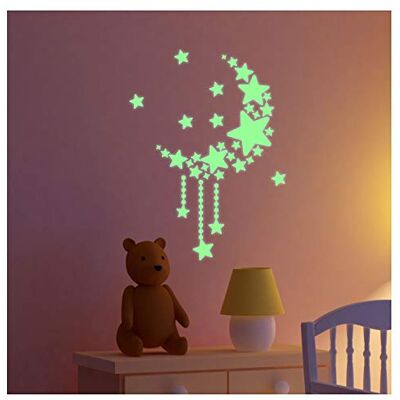 Ambiance Sticker Glow Stickers Glow in The Dark Wall Decal Monn and Stars Wall Paper Decoration Phosphorescent 30 x 20 cm Ambiance Sticker Glow Stickers Glow in The Dark Wall Decal Monn and Stars Wall Paper Decoration Phosphorescent 30 x 20 cm