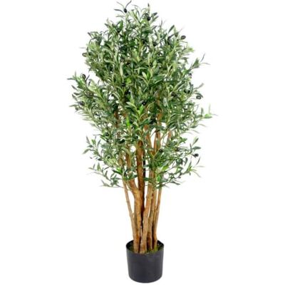 Leaf Design UK Artificial Olive Tree - 125cm - Green - Realistic Leaf Design UK Artificial Olive Tree - 125cm - Green - Realistic