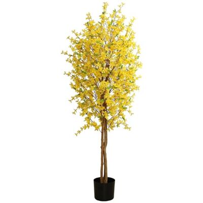 Genuine Leaf Design UK 150cm Forsythia Tree - Artificial, Natural, Brighten Home Genuine Leaf Design UK 150cm Forsythia Tree - Artificial, Natural, Brighten Home