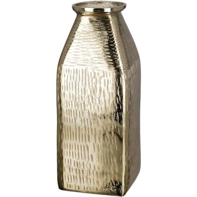 GILDE Lola Gold Aluminium Vase - Vase from Aluminium, 13x38x13 cm GILDE Lola Gold Aluminium Vase - Vase from Aluminium, 13x38x13 cm