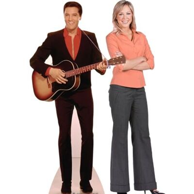 Iconicgreats Elvis Presley The King Red Shirt Cardboard Fun Cutout - 180cm Tall - Cardboard Cutout Iconicgreats Elvis Presley The King Red Shirt Cardboard Fun Cutout - 180cm Tall - Cardboard Cutout