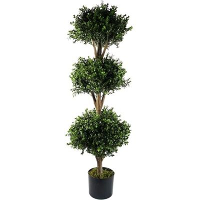 Leaf - Buxus Triple Ball - Green - 120cm - Artificial Topiary Tree Leaf - Buxus Triple Ball - Green - 120cm - Artificial Topiary Tree