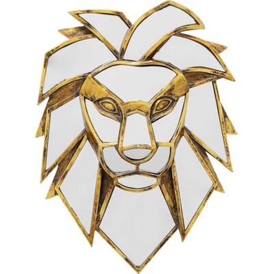 KARE Design Wall Object Lion Mirror, Gold, Elegant, Wall-Mounted, Decorative Home Accessories, Gift, Room Decor, Home Decoration for Living Room, Bedroom, Hallway, Home Office, 35x27x5 cm KARE Design Wall Object Lion Mirror, Gold, Elegant, Wall-Mounted, Decorative Home Accessories, Gift, Room Decor, Home Decoration for Living Room, Bedroom, Hallway, Home Office, 35x27x5 cm