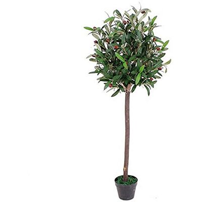 Leaf Design UK 120cm Artificial Olive Tree - Realistic, Potted, Green Leaf Design UK 120cm Artificial Olive Tree - Realistic, Potted, Green