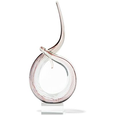LEONARDO 089096 Ease 49.5 cm Glass Sculpture, Beige, 10 x 20 x 50 cm LEONARDO 089096 Ease 49.5 cm Glass Sculpture, Beige, 10 x 20 x 50 cm