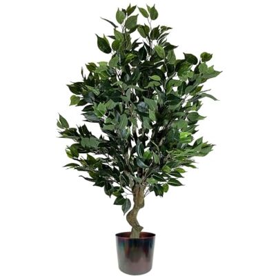 Leaf Design UK - Ficus 100cm - Multicolour - Metal Planter - Plant Leaf Design UK - Ficus 100cm - Multicolour - Metal Planter - Plant