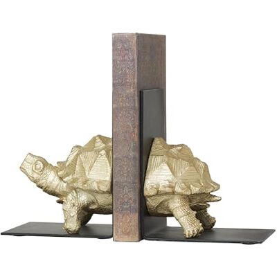 CosmoLiving by Cosmopolitan Coastal Polystone Turtle Bookends, Set of 2 PR 5"W, 6"H, Brass CosmoLiving by Cosmopolitan Coastal Polystone Turtle Bookends, Set of 2 PR 5"W, 6"H, Brass