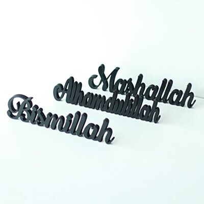 iwa concept Bismillah Alhamdulillah Mashallah Home Decor & Islamic Table Decor Ramadan & Eid Decorations iwa concept Bismillah Alhamdulillah Mashallah Home Decor & Islamic Table Decor Ramadan & Eid Decorations