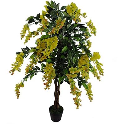 Leaf 120cm Artificial Yellow Wisteria Tree - Artificial Tree Leaf 120cm Artificial Yellow Wisteria Tree - Artificial Tree