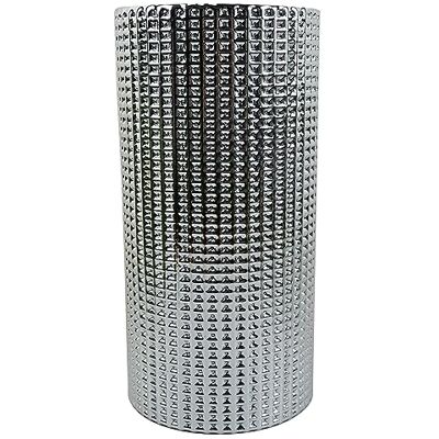 Leaf 30cm Silver Dot Glass Vase - Vase Leaf 30cm Silver Dot Glass Vase - Vase