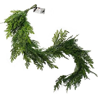 Leaf - 140cm Artificial Fern Garland - Green - Garland Leaf - 140cm Artificial Fern Garland - Green - Garland