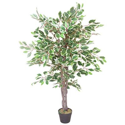 Leaf 130cm Large Realistic White Edge Ficus Artificial Plant Tree - Artificial Plant Tree Leaf 130cm Large Realistic White Edge Ficus Artificial Plant Tree - Artificial Plant Tree