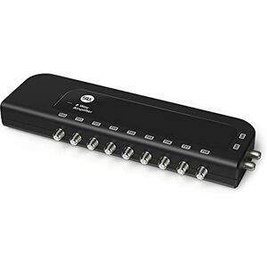 SLx TV Signal Booster Aerial Amplifier, 8 Way Signal Distribution Amplifier with F-Type Connections, 4G & 5G Filtering, Indoor TV Aerial, HD TV/FM/DAB, Improved Energy Efficiency SLx TV Signal Booster Aerial Amplifier, 8 Way Signal Distribution Amplifier with F-Type Connections, 4G & 5G Filtering, Indoor TV Aerial, HD TV/FM/DAB, Improved Energy Efficiency