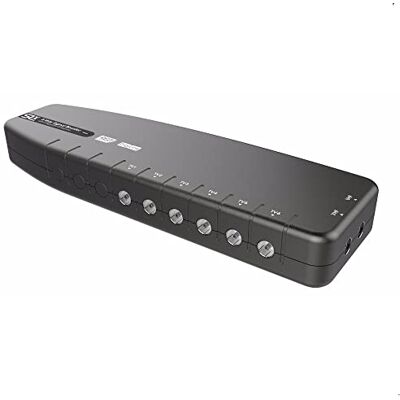 SLx Signal Booster, TV Amplifier 6 Output 27823BMR Improve Picture Quality and Channel Reception Boost Your HD TV/FM/DAB Signal. 6 Way For HD and Freeview, Grey SLx Signal Booster, TV Amplifier 6 Output 27823BMR Improve Picture Quality and Channel Reception Boost Your HD TV/FM/DAB Signal. 6 Way For HD and Freeview, Grey