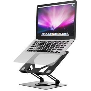 GRIFEMA Laptop Stand for Desk, Foldable Laptop Riser with 360° Swivel Base, Adjustable Height & Angle, Ventilated Computer Stand Compatible with MacBook Air/Pro, Dell, and 11-17" Laptops Black GRIFEMA Laptop Stand for Desk, Foldable Laptop Riser with 360° Swivel Base, Adjustable Height & Angle, Ventilated Computer Stand Compatible with MacBook Air/Pro, Dell, and 11-17" Laptops Black
