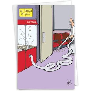 NobleWorks 6201Z 'Popcorn Recycle' Funny Birthday Greeting Card with 5" x 7" Envelope by NobleWorks 6201Z 'Popcorn Recycle' Funny Birthday Greeting Card with 5" x 7" Envelope by
