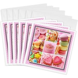 3dRose Cookies and Cakes Collage Greeting Cards, 6 by 6-inches, Set of 6 (gc_31493_1) 3dRose Cookies and Cakes Collage Greeting Cards, 6 by 6-inches, Set of 6 (gc_31493_1)